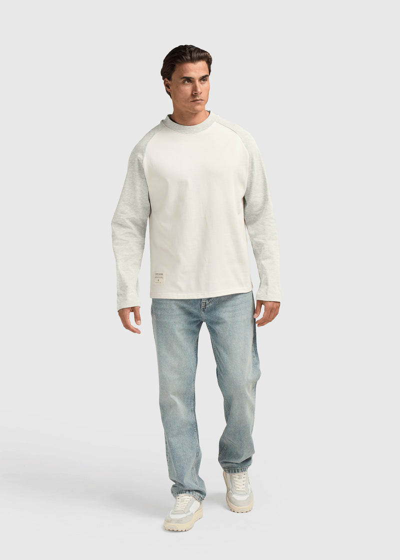 Colour Block Longsleeve - Off White