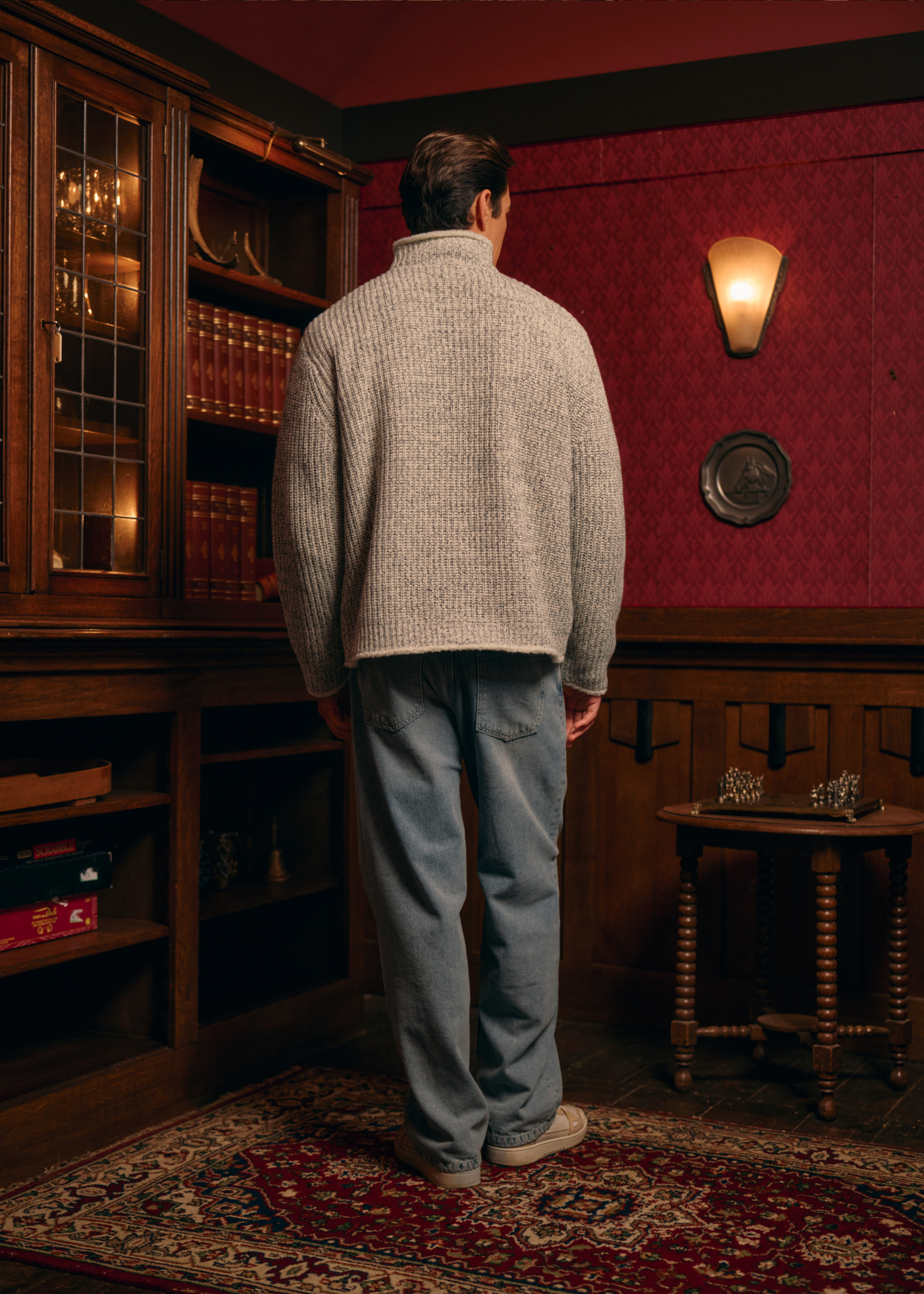 Heavy Knit Vest - Grey Melee