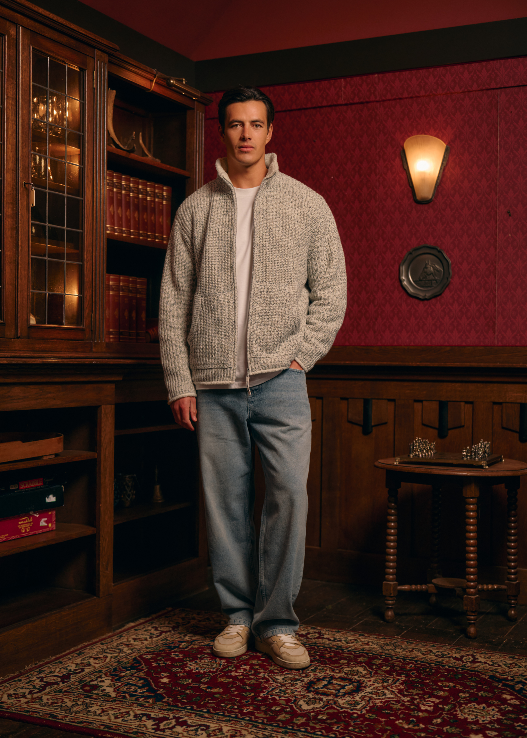 Heavy Knit Vest - Grey Melee