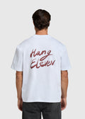 Brush Script Tee - White