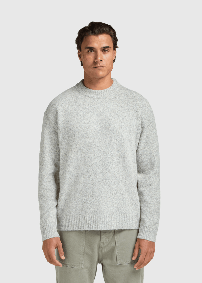 Soft Knit Crewneck - Grey Melee