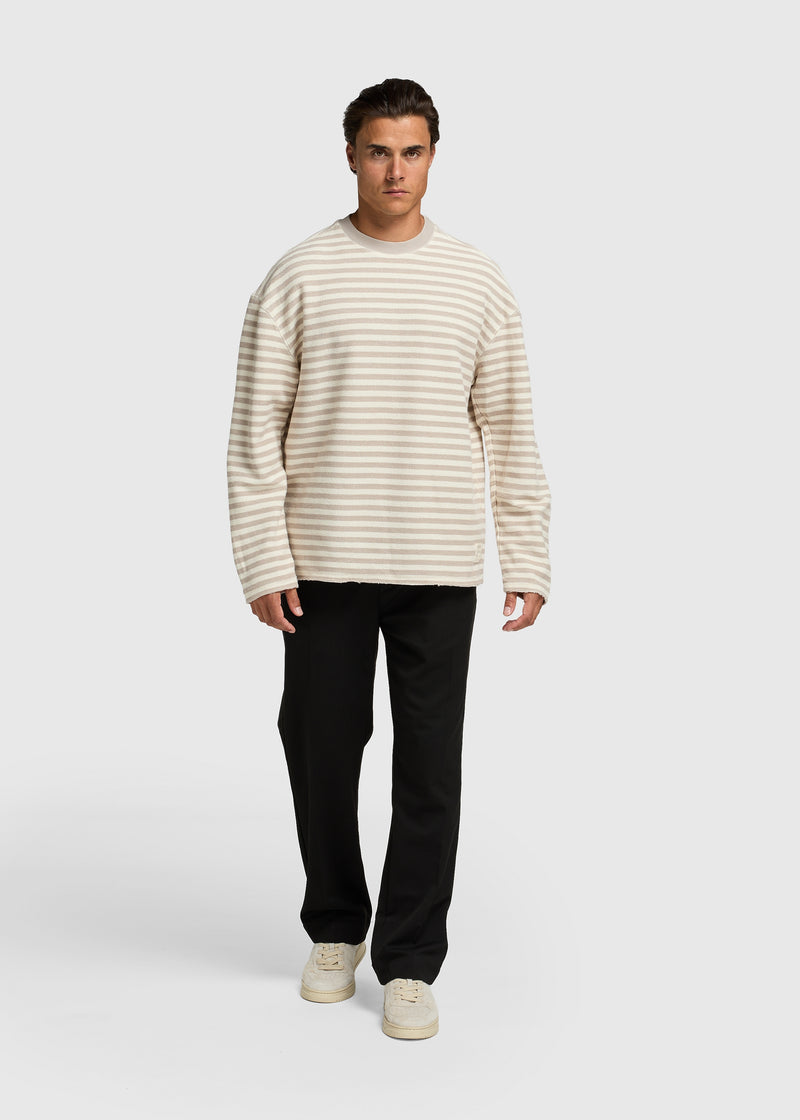 Structure Stripe Longsleeve - White Sand