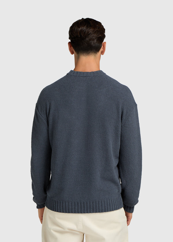 Loop Knit Crewneck - Ombre Blue