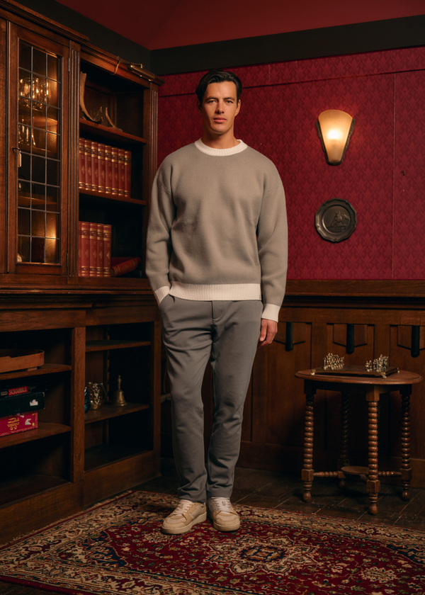 Contrast Knit - Grey