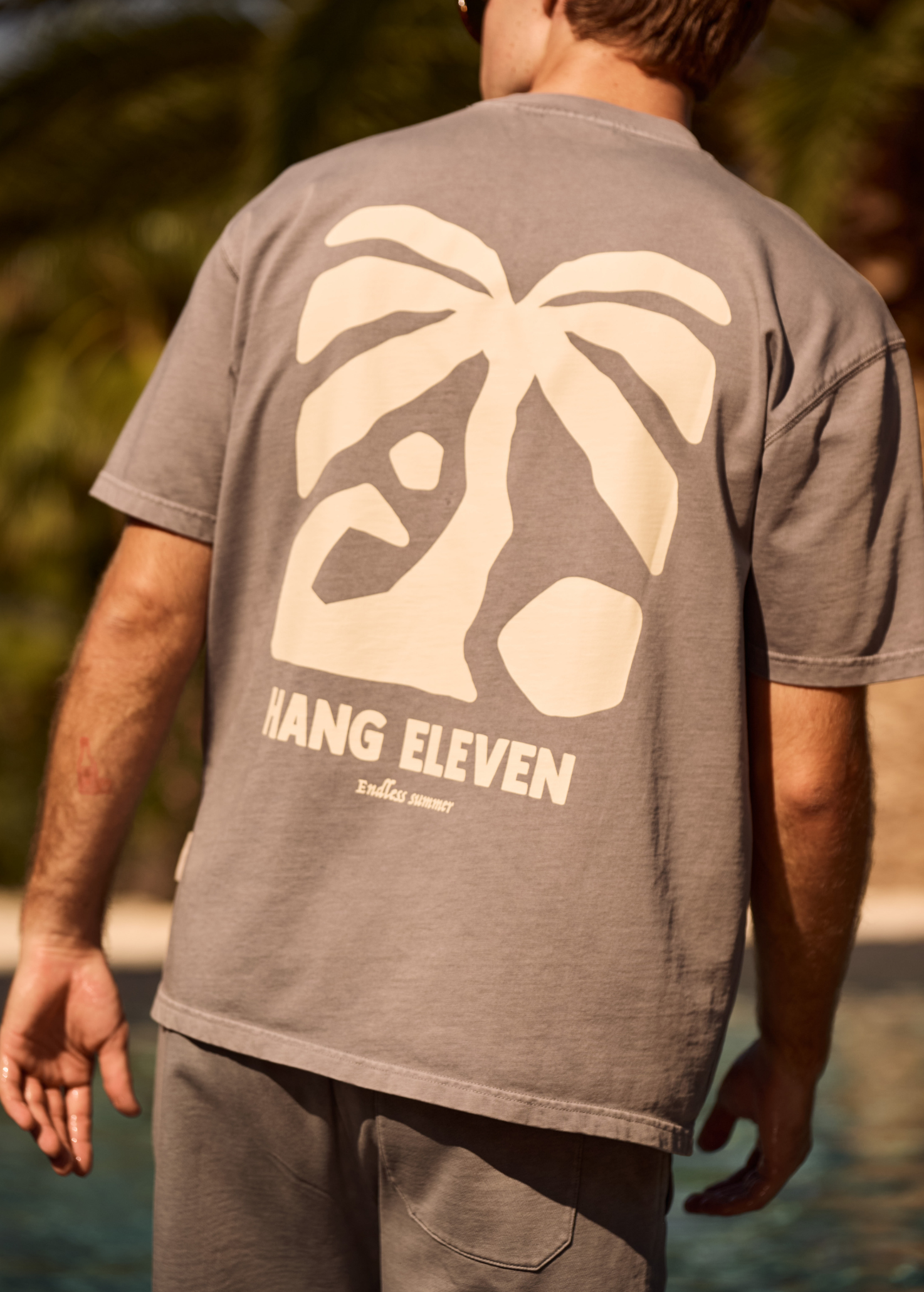 Washed Sunburn tee - Stone Grey