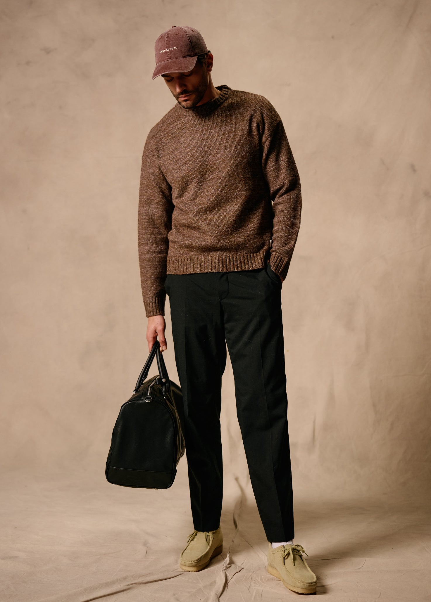 Heavy Knit Crewneck - Brown