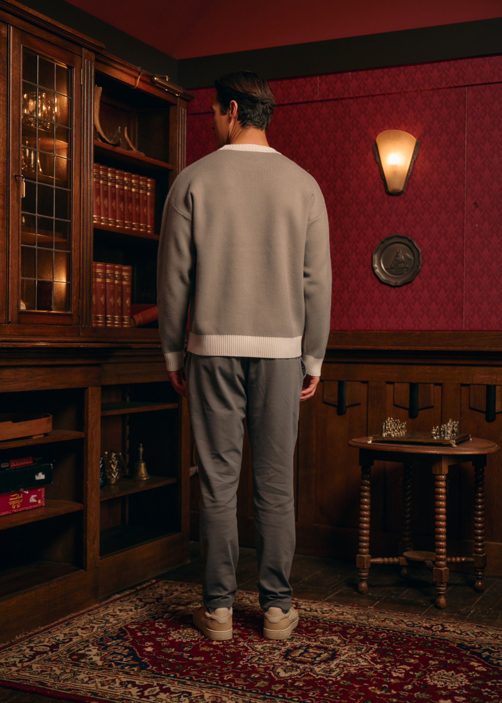 Contrast Knit - Grey