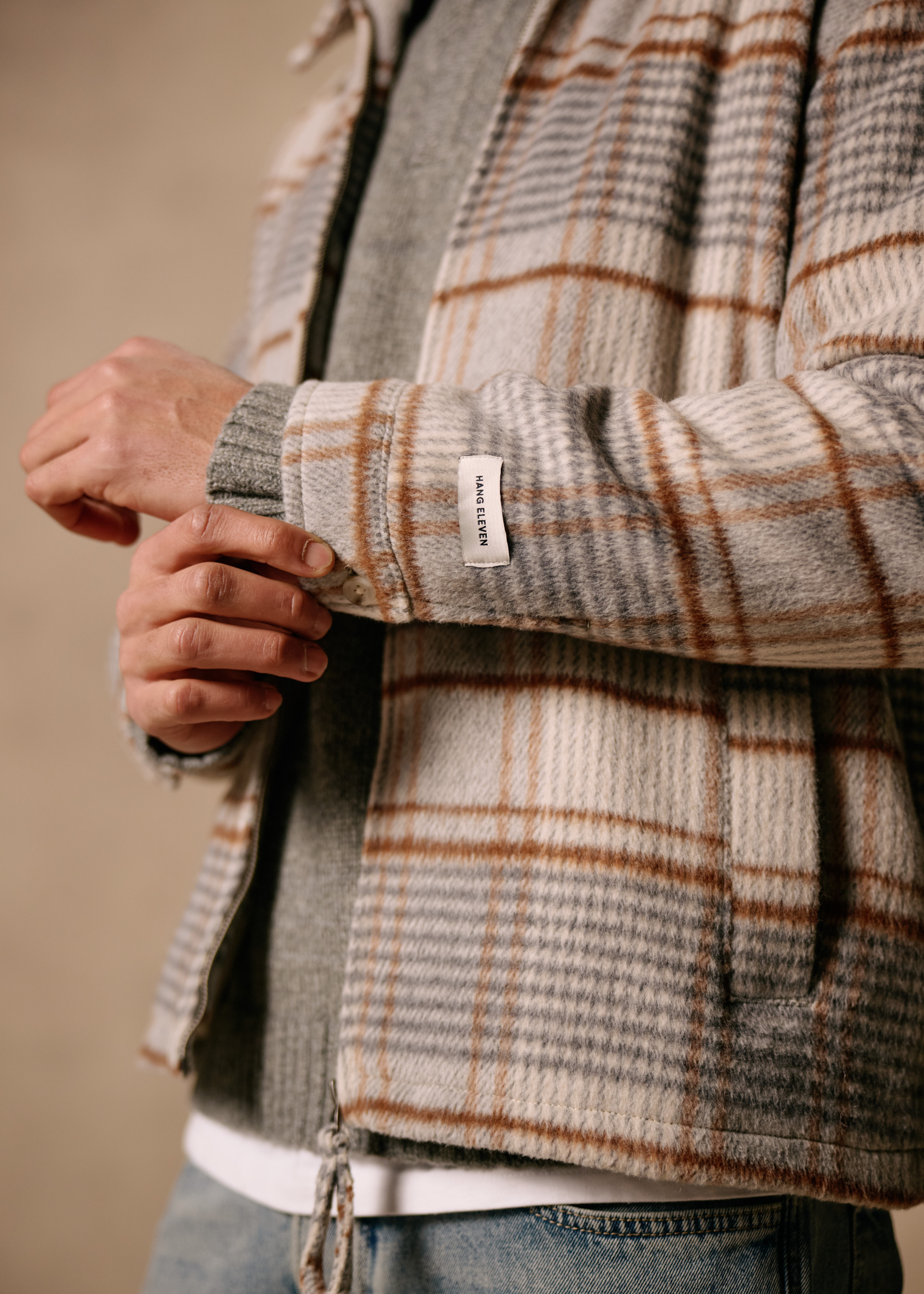 Hairy Check Jacket - Grey
