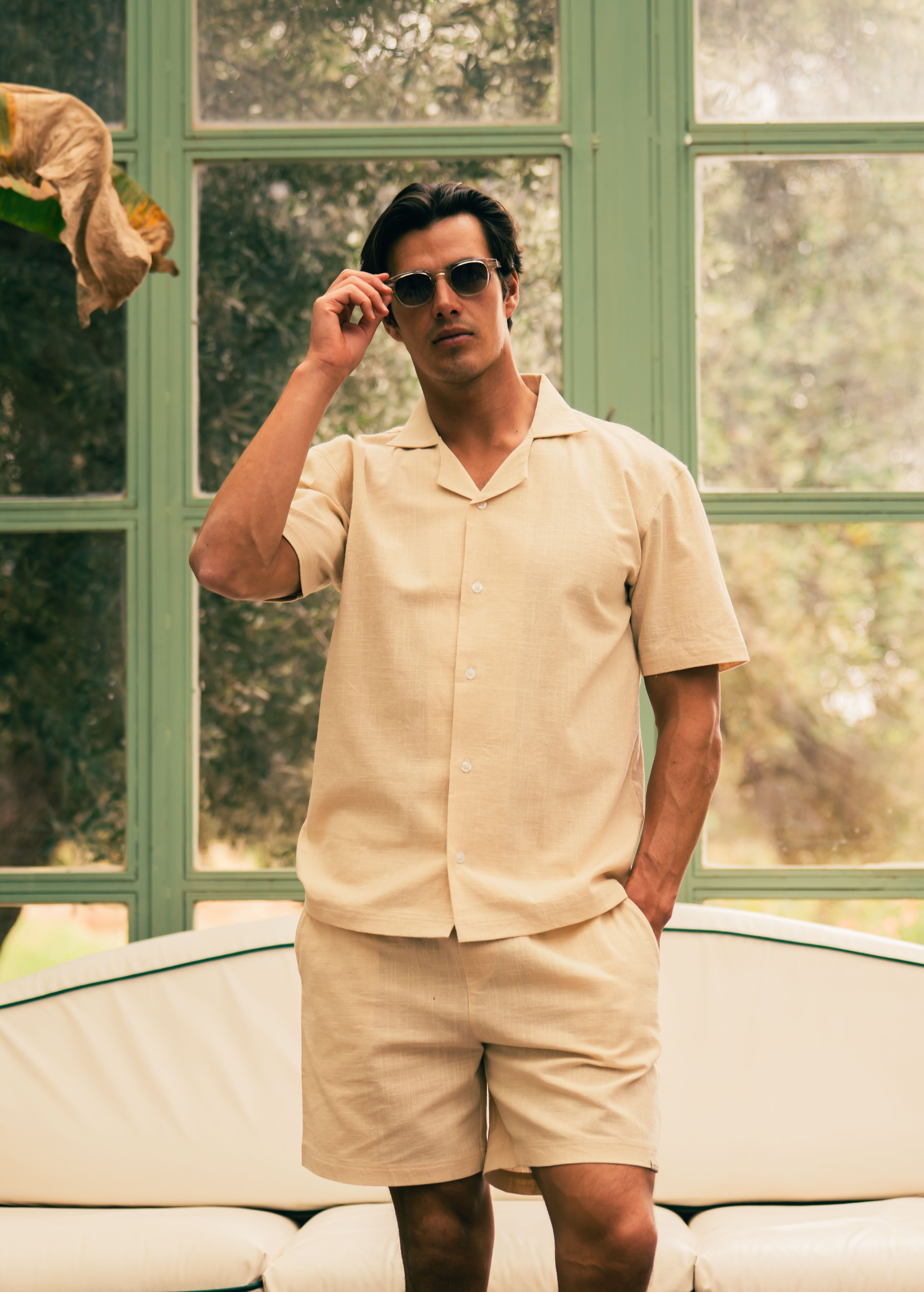 Chemise Uni Slub - Blanc cassé