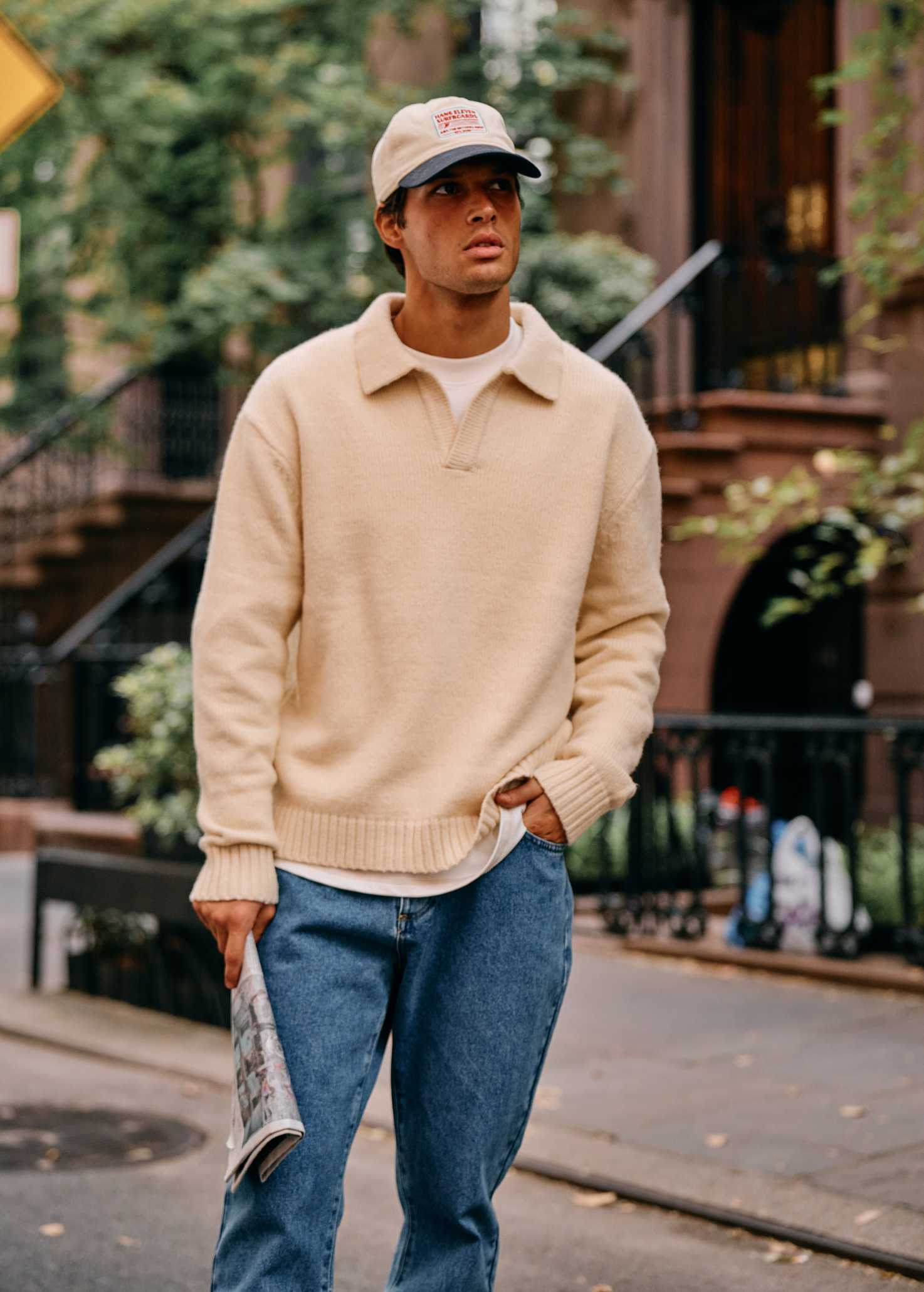 Heavy Knit Polo - Light Sand