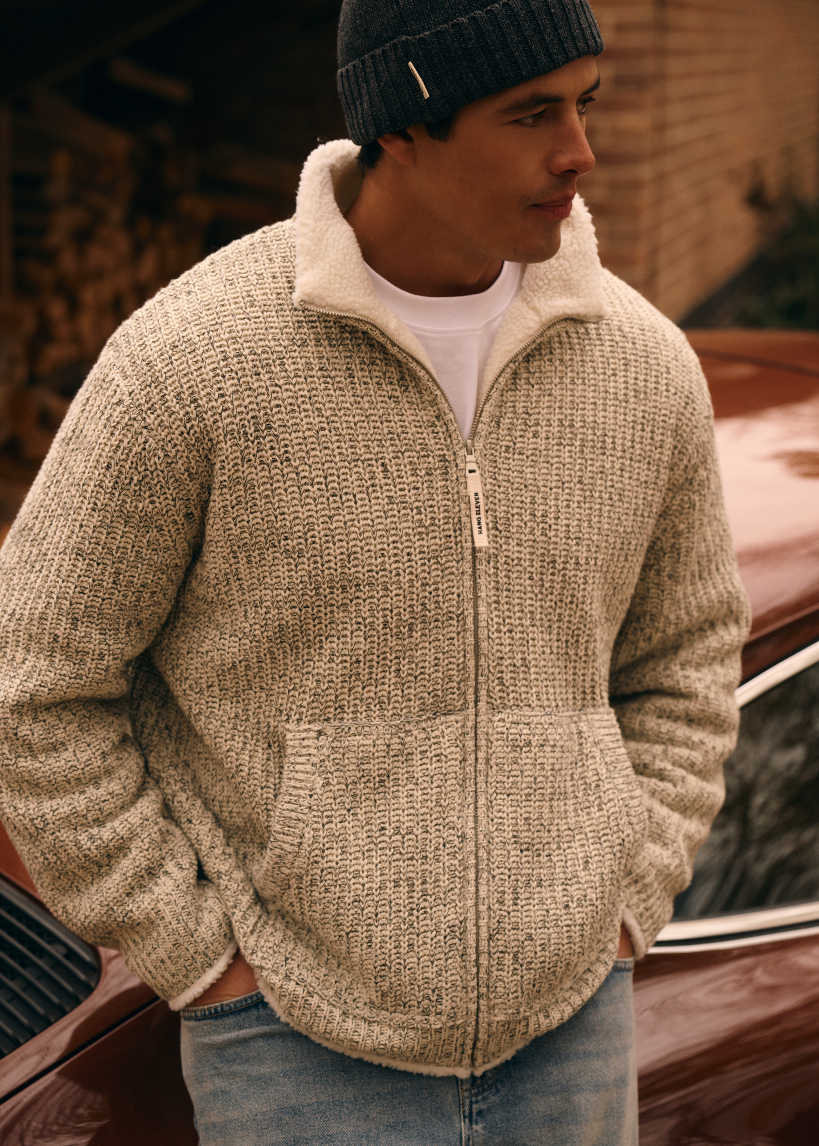 Heavy Knit Vest - Grey Melee