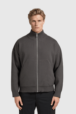 Knitted Full Zip Vest - Anthracite