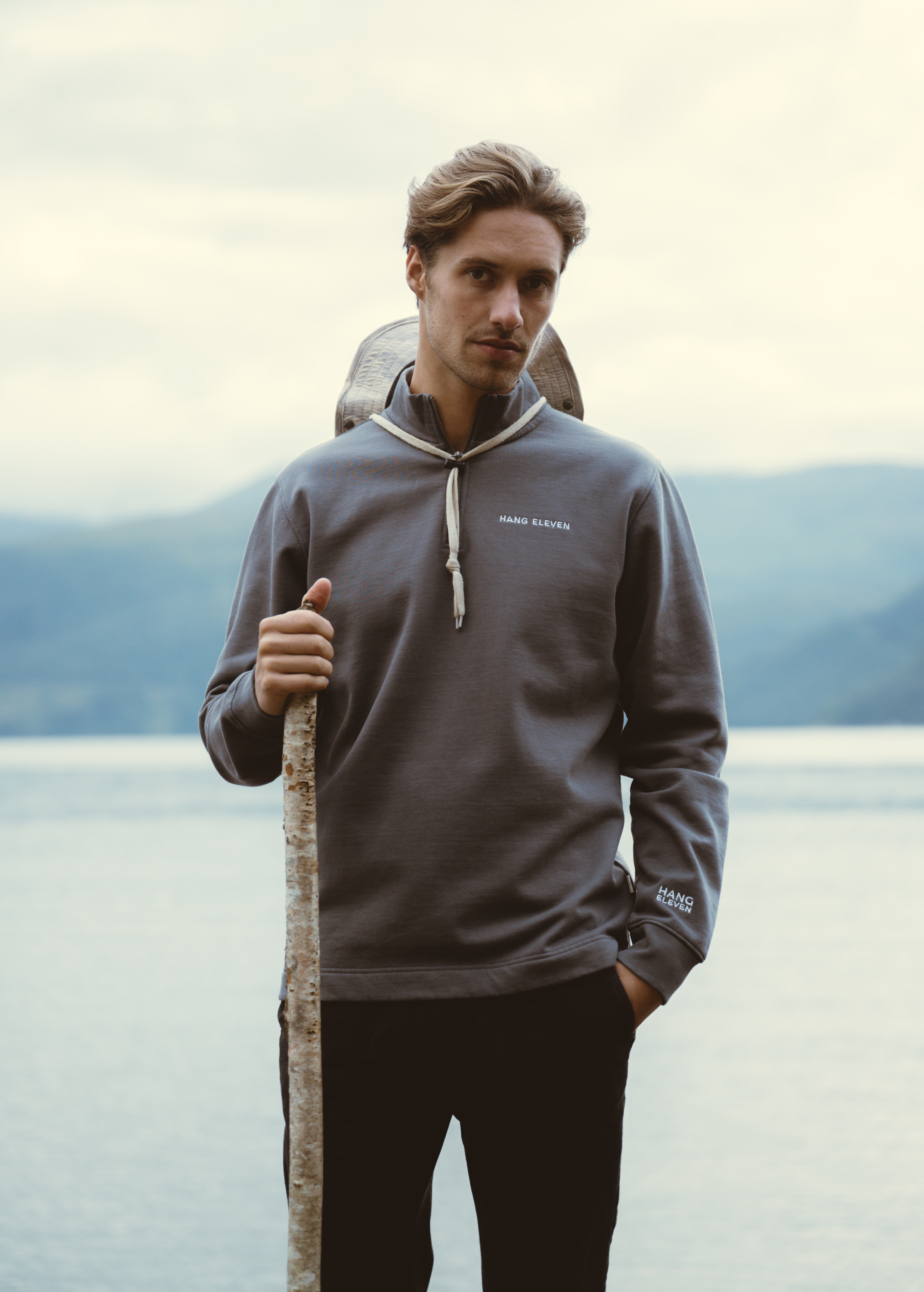 Half Zip Sweater - Schiefergrau
