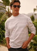 Stripe Longsleeve - White Melange