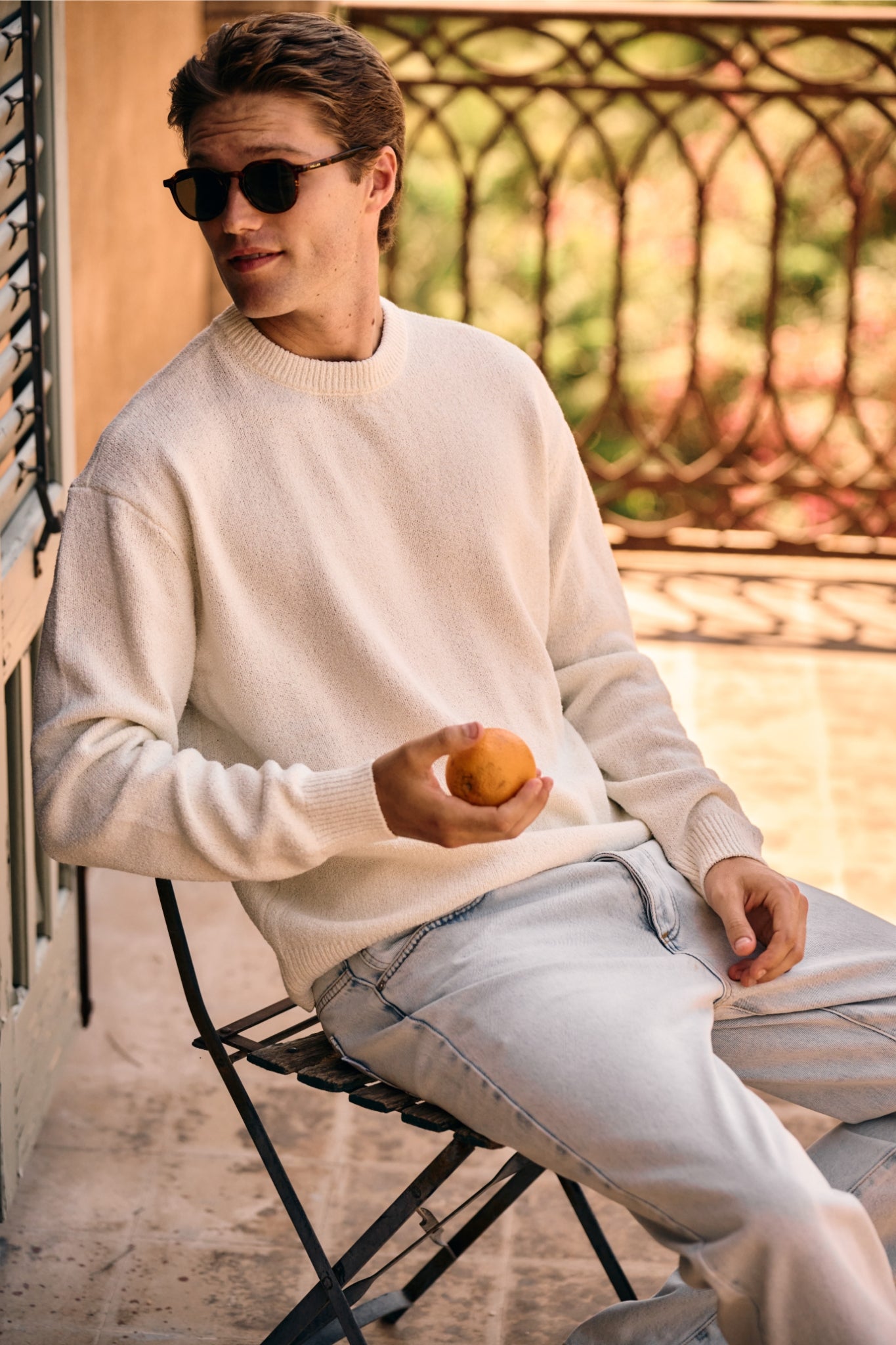 Loop Knit Crewneck - Ecru
