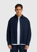 Herringbone Shirt - Navy Blue