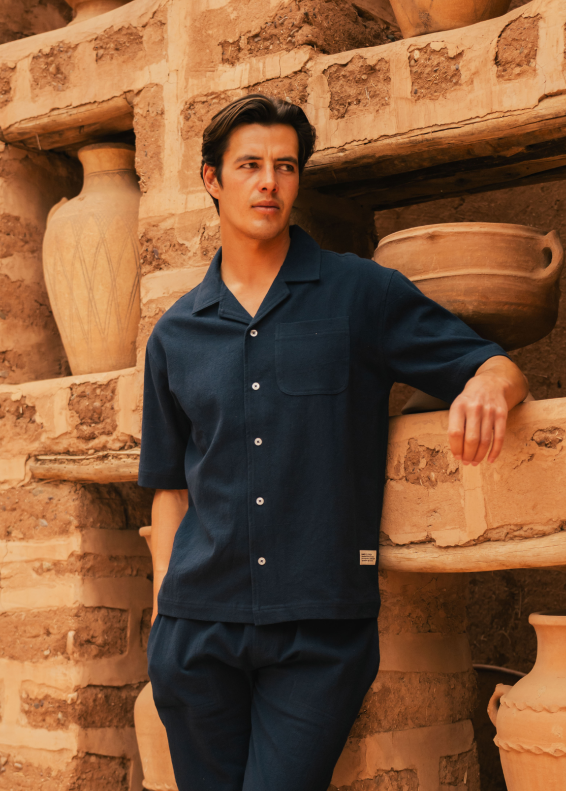 Structure Shirt - Navy Blue