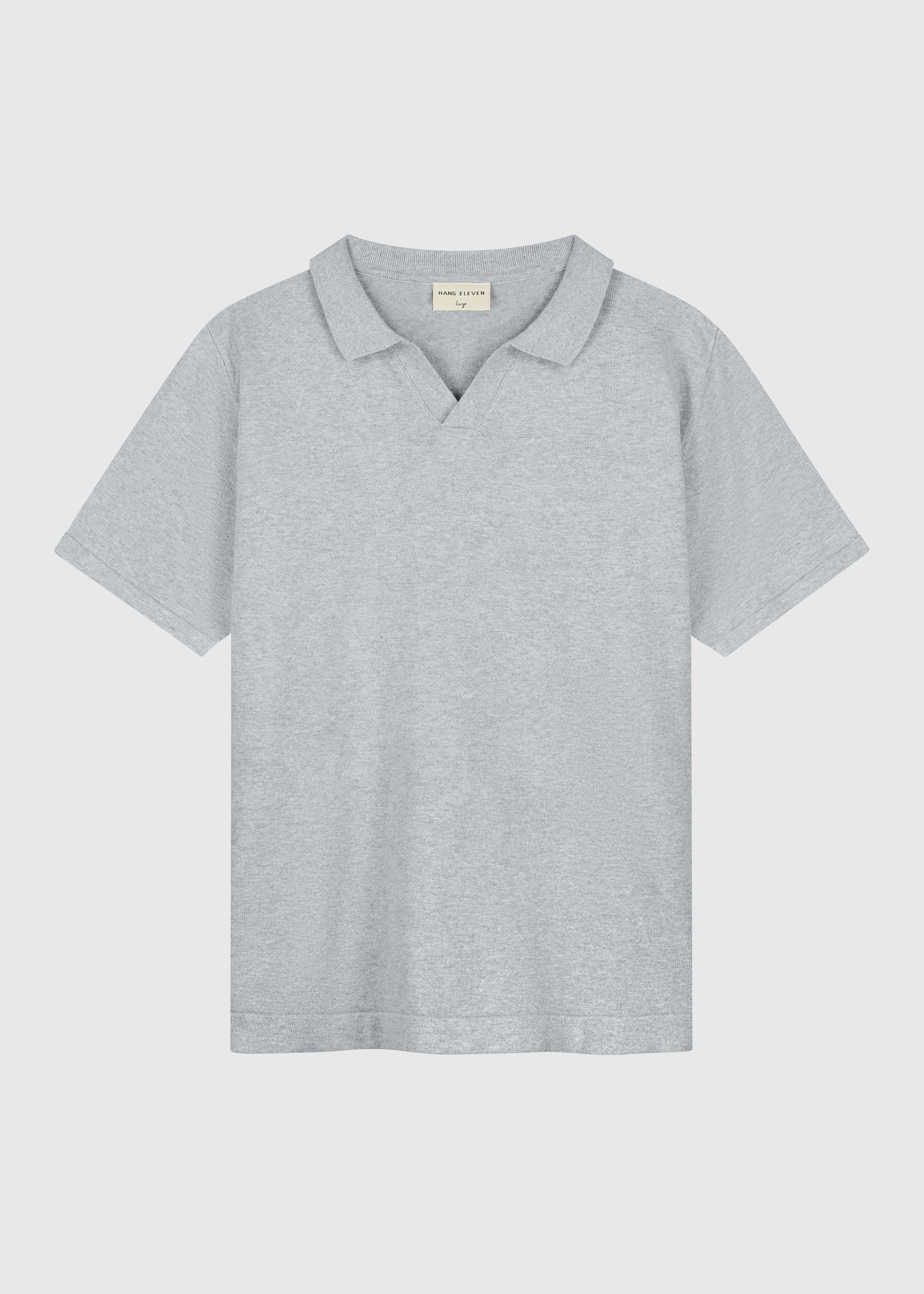 Polo en Tricot - Gris Mélangé