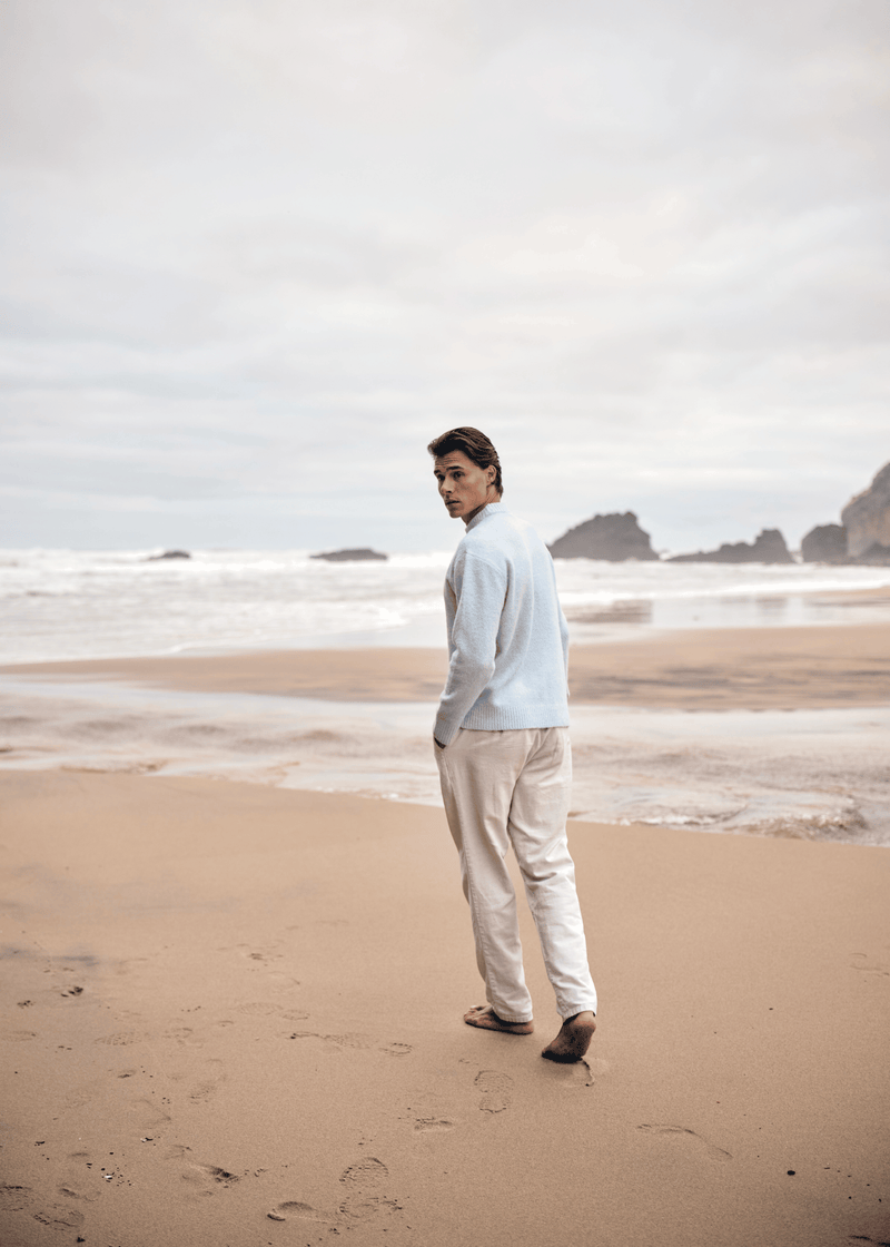 Soft Knit Crewneck - Light Blue