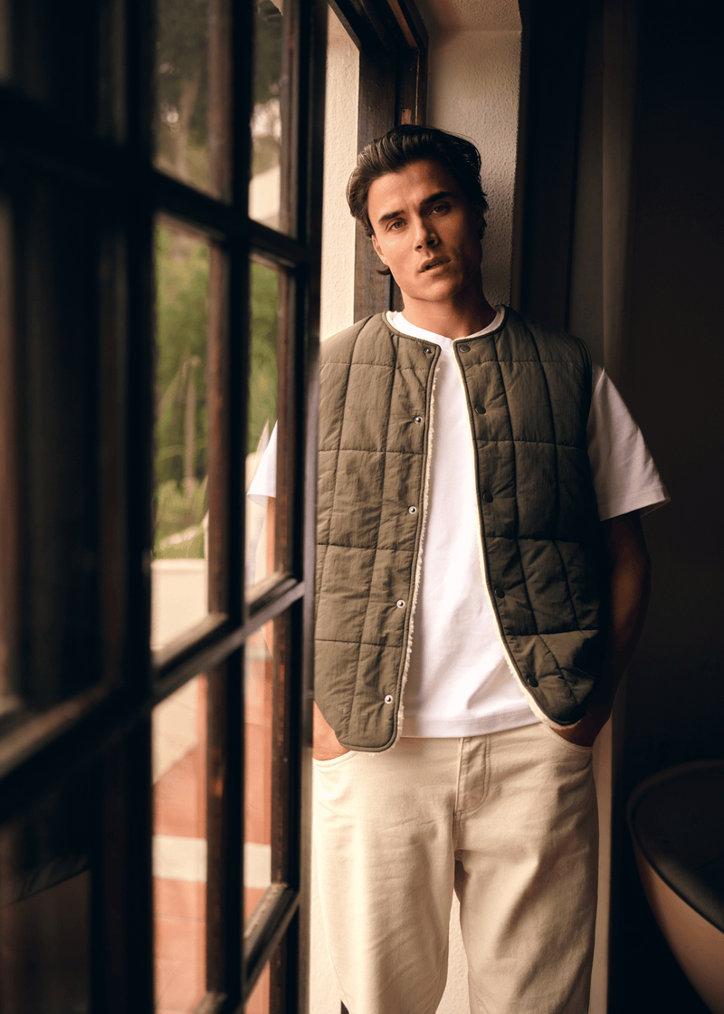 Reversible Teddy Vest - Espresso Brown