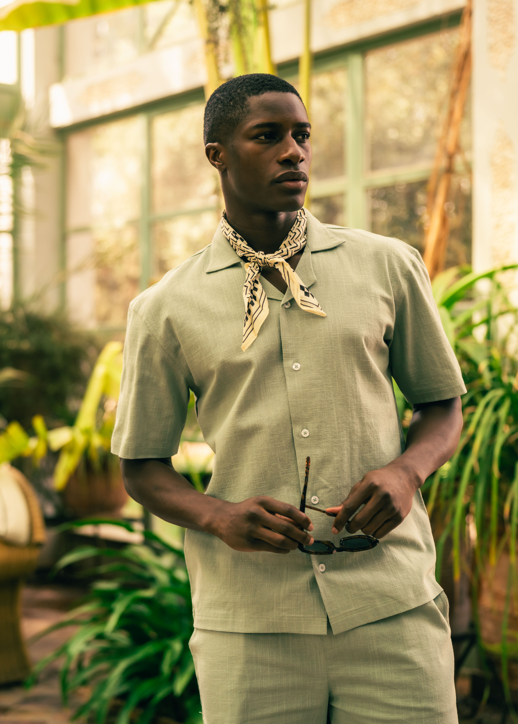 Uni Slub Shirt - Sage Green