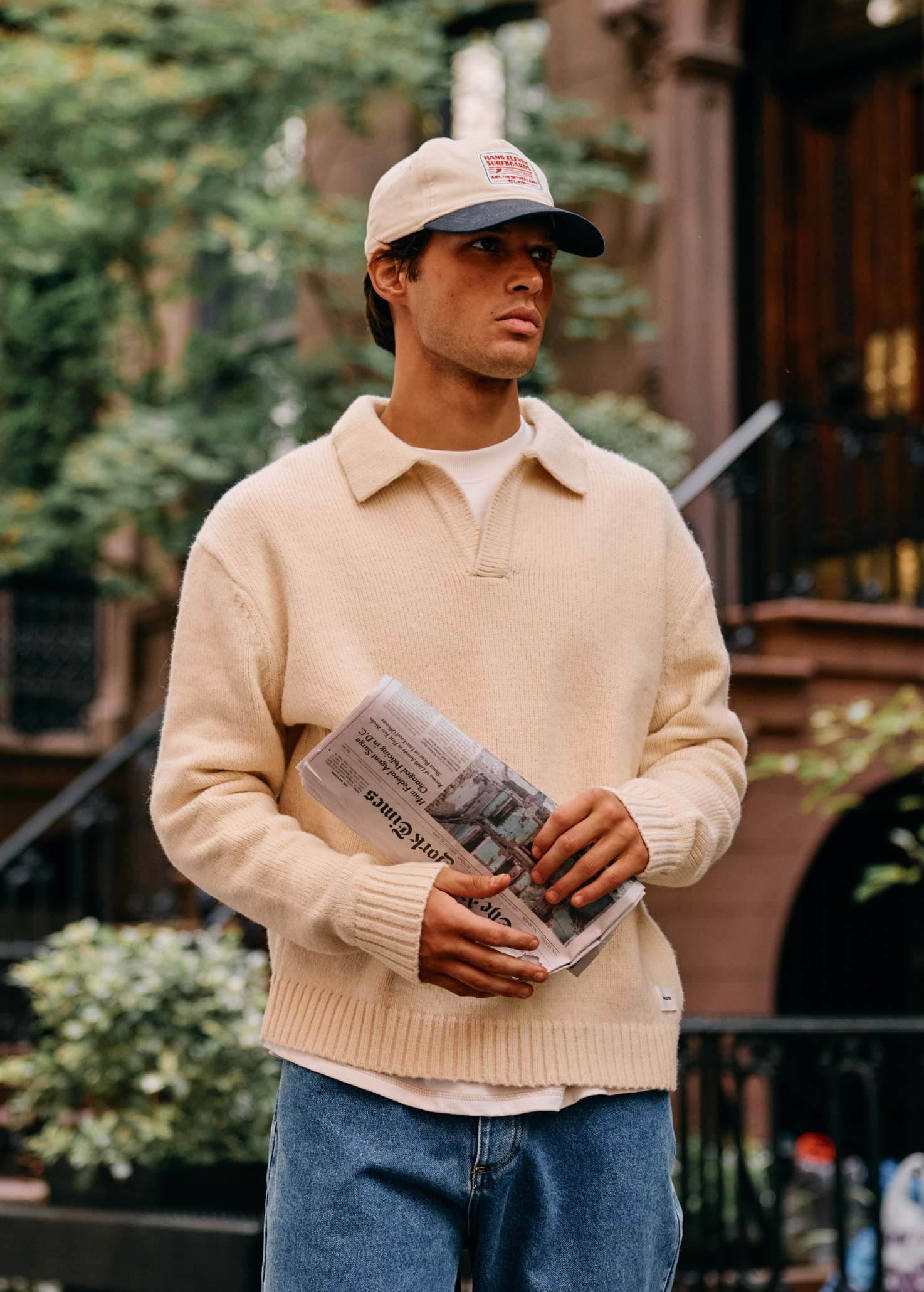 Heavy Knit Polo - Light Sand