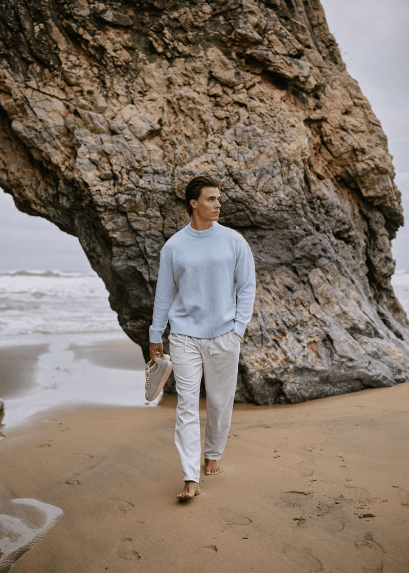 Soft Knit Crewneck - Light Blue