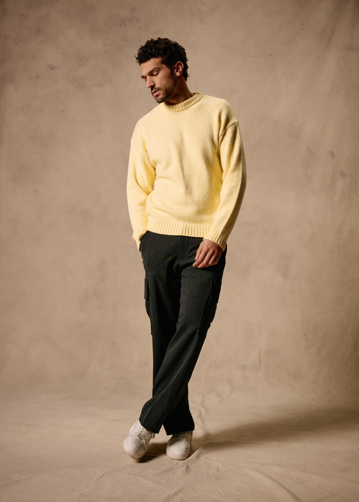 Heavy Knit Crewneck - Yellow