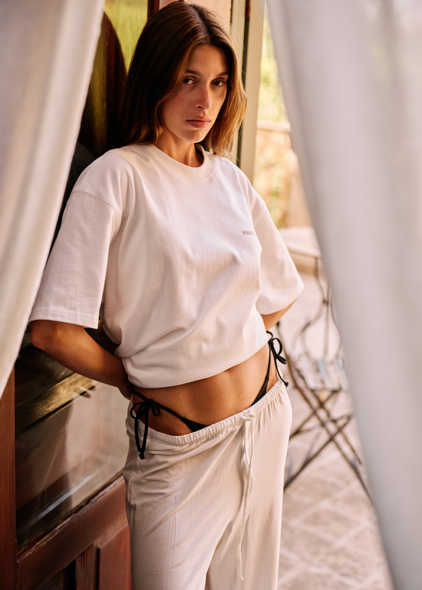 Linear Palm Tee - Off White