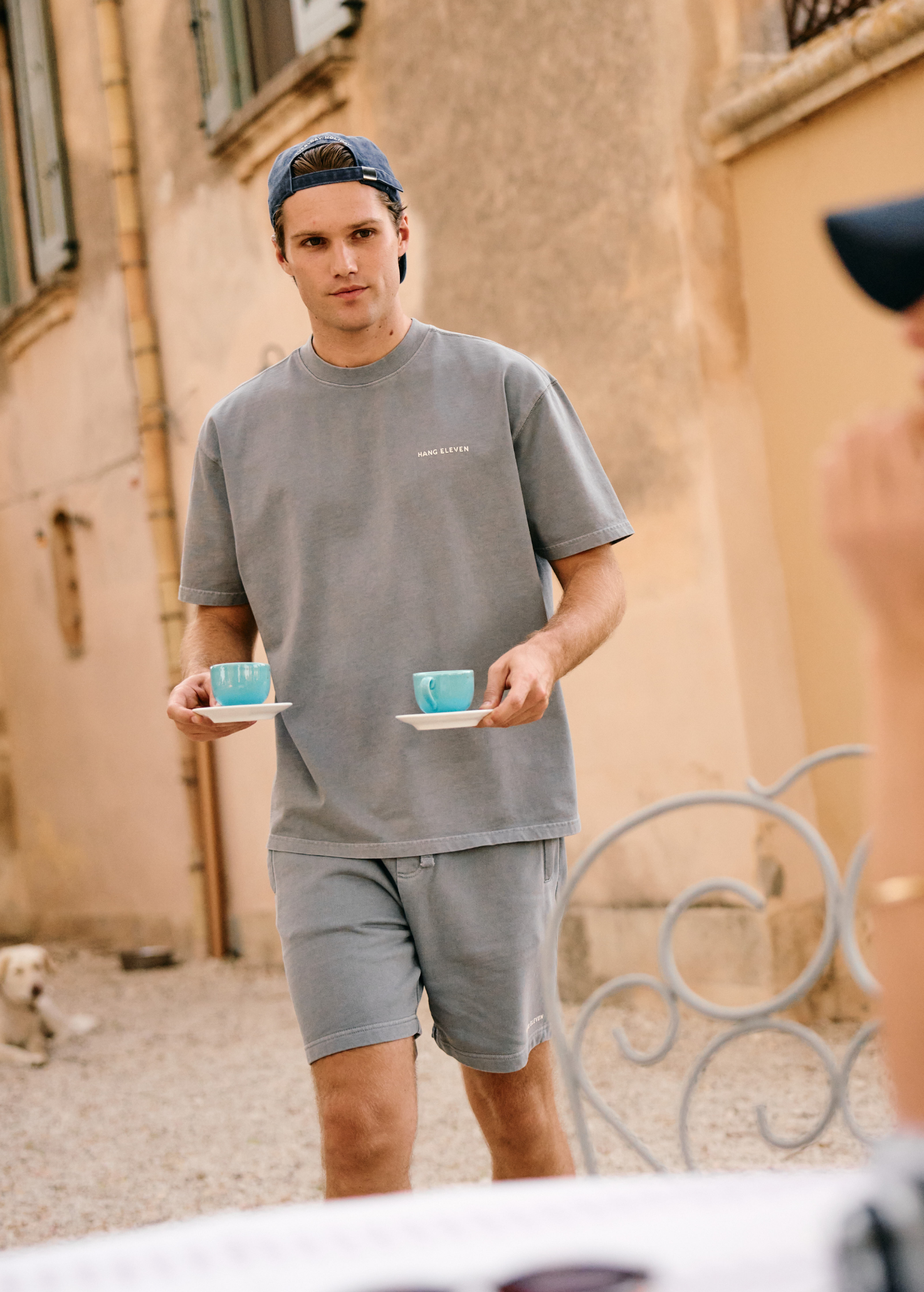 Washed Essential Tee - Stone Grey