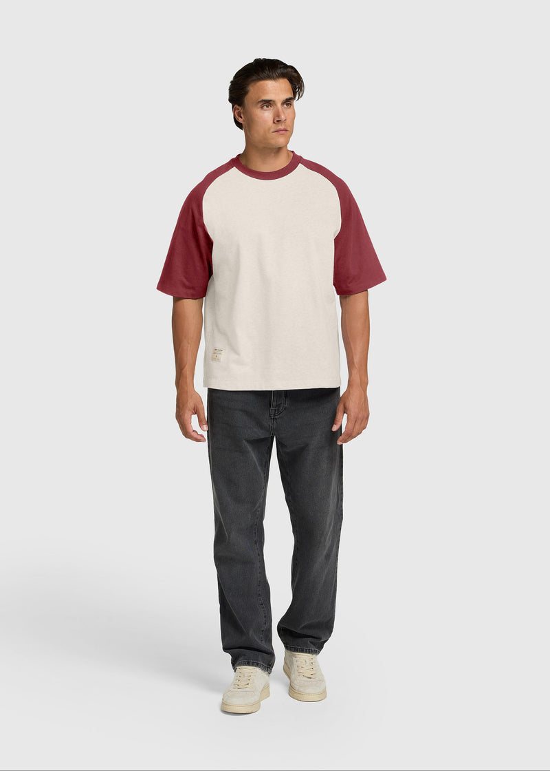 T-shirt color-block - Rouge