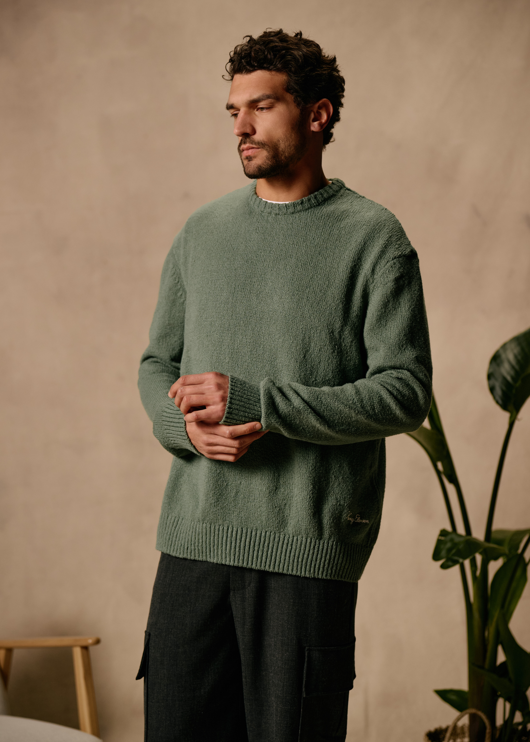 Premium Knit Crewneck - Slate Green