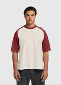 T-shirt color-block - Rouge