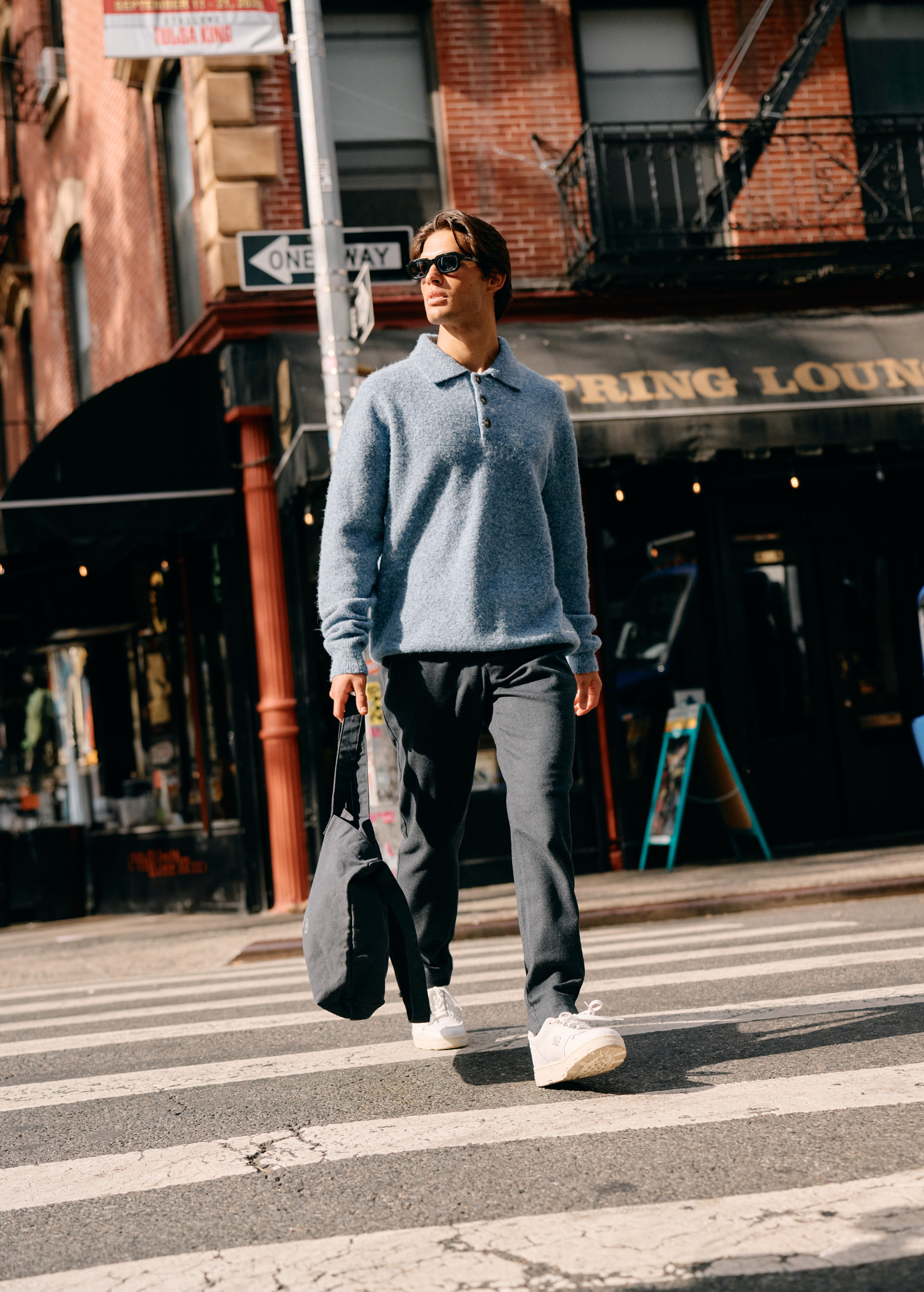 Soft Wool Polo - Light Blue