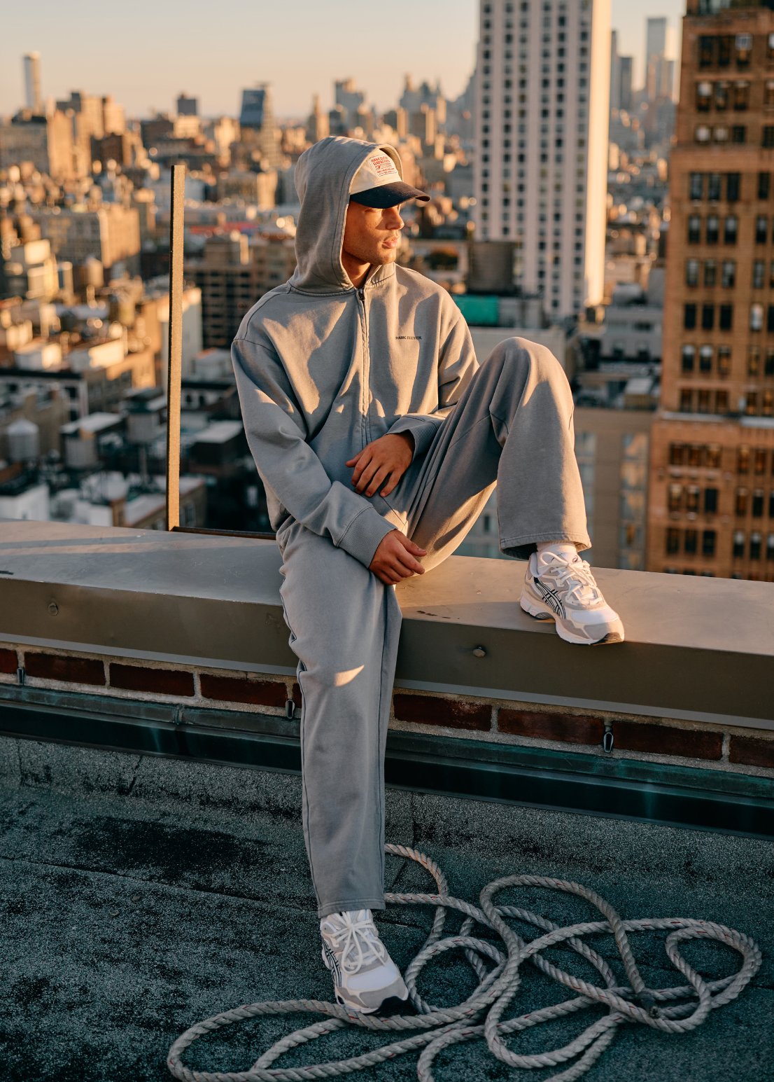 Premium Blanks Full Zip - Washed Grey