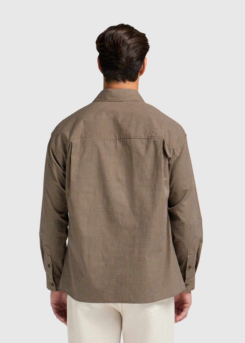 Mini Check Shirt - Brown