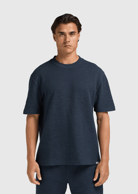 Bouclé Tee - Ombre Blue
