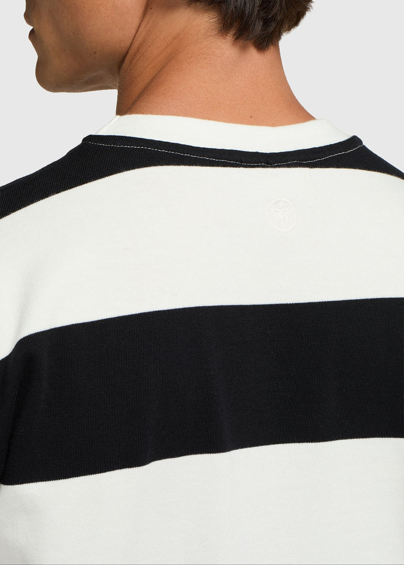 Big Stripe Tee - Off Black