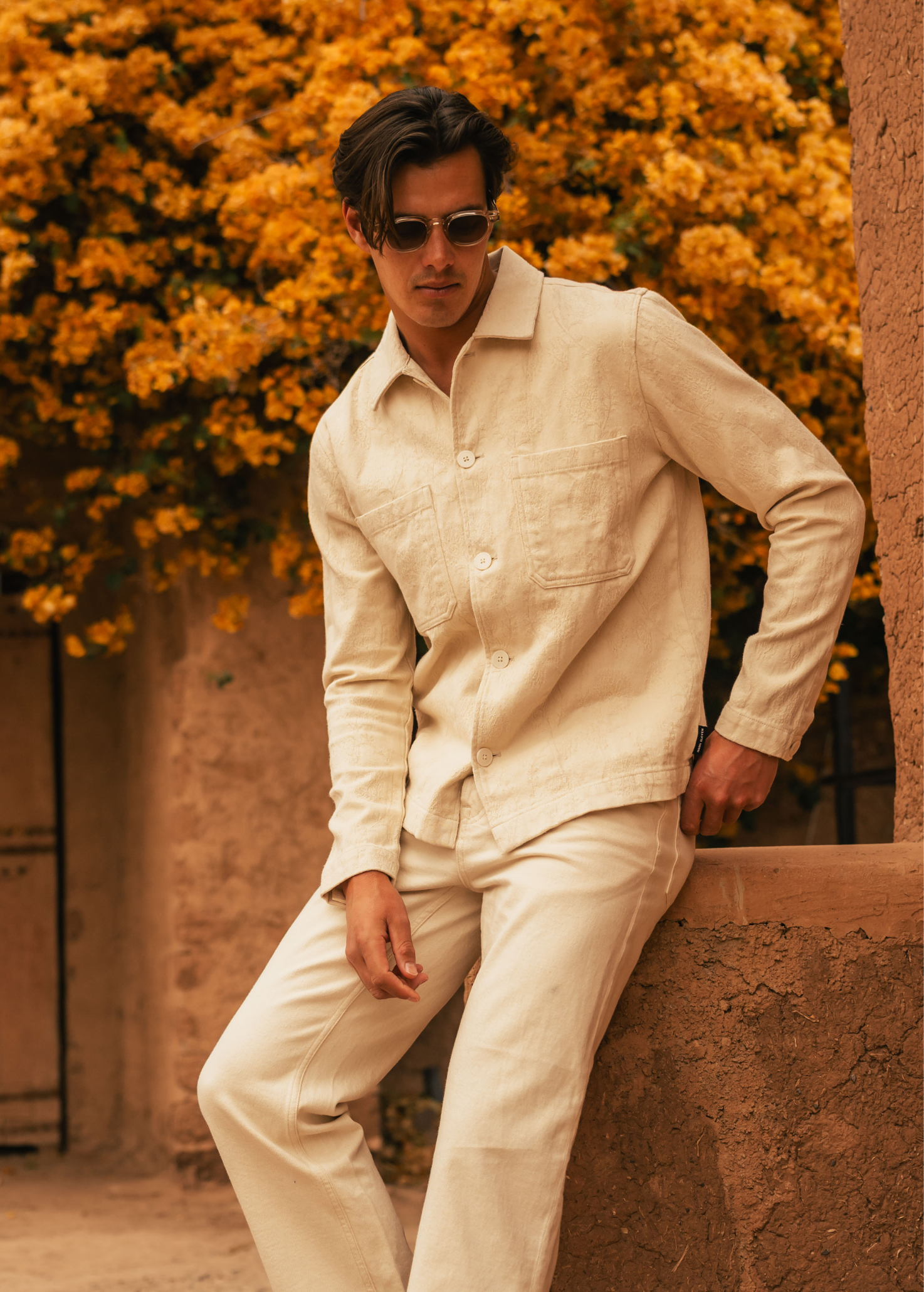 Jacquard Overshirt - Sand