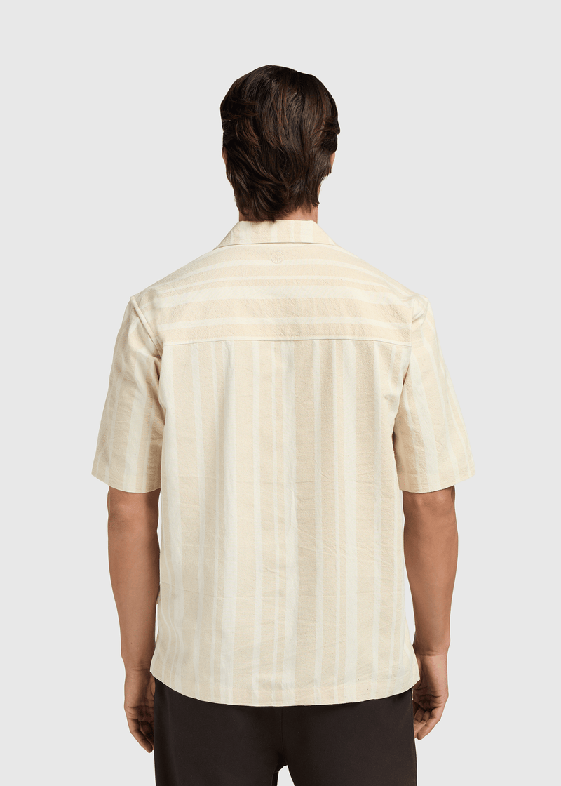 Premium Stripe Shirt - Sand
