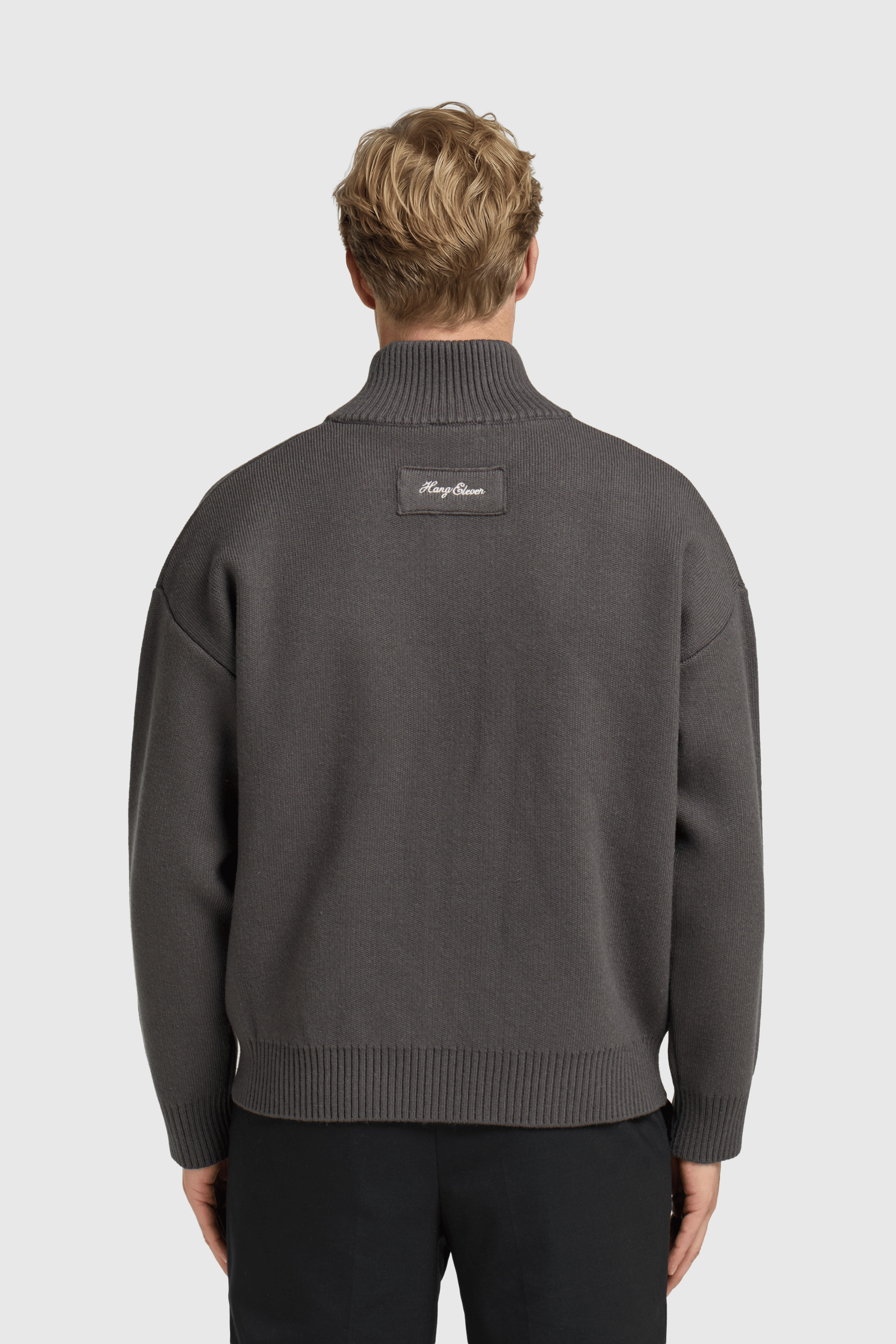 Knitted Full Zip Vest - Anthracite