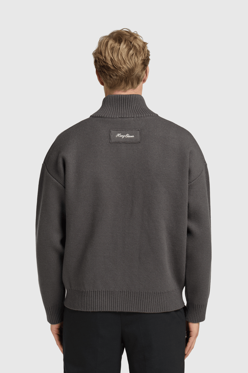 Gilet en maille entièrement zippé - Anthracite