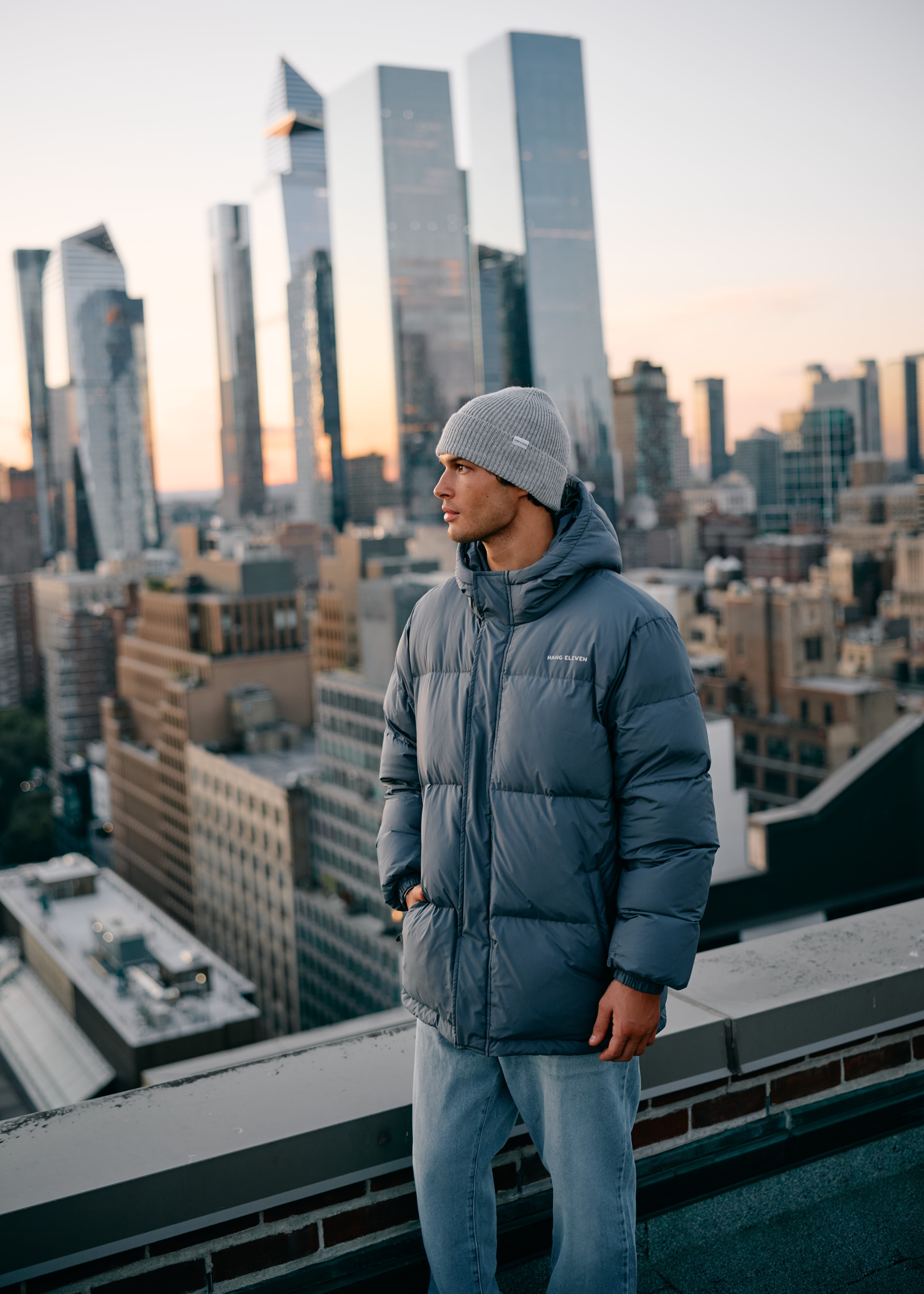 The Mid-Length Down Parka - Ombre Blue