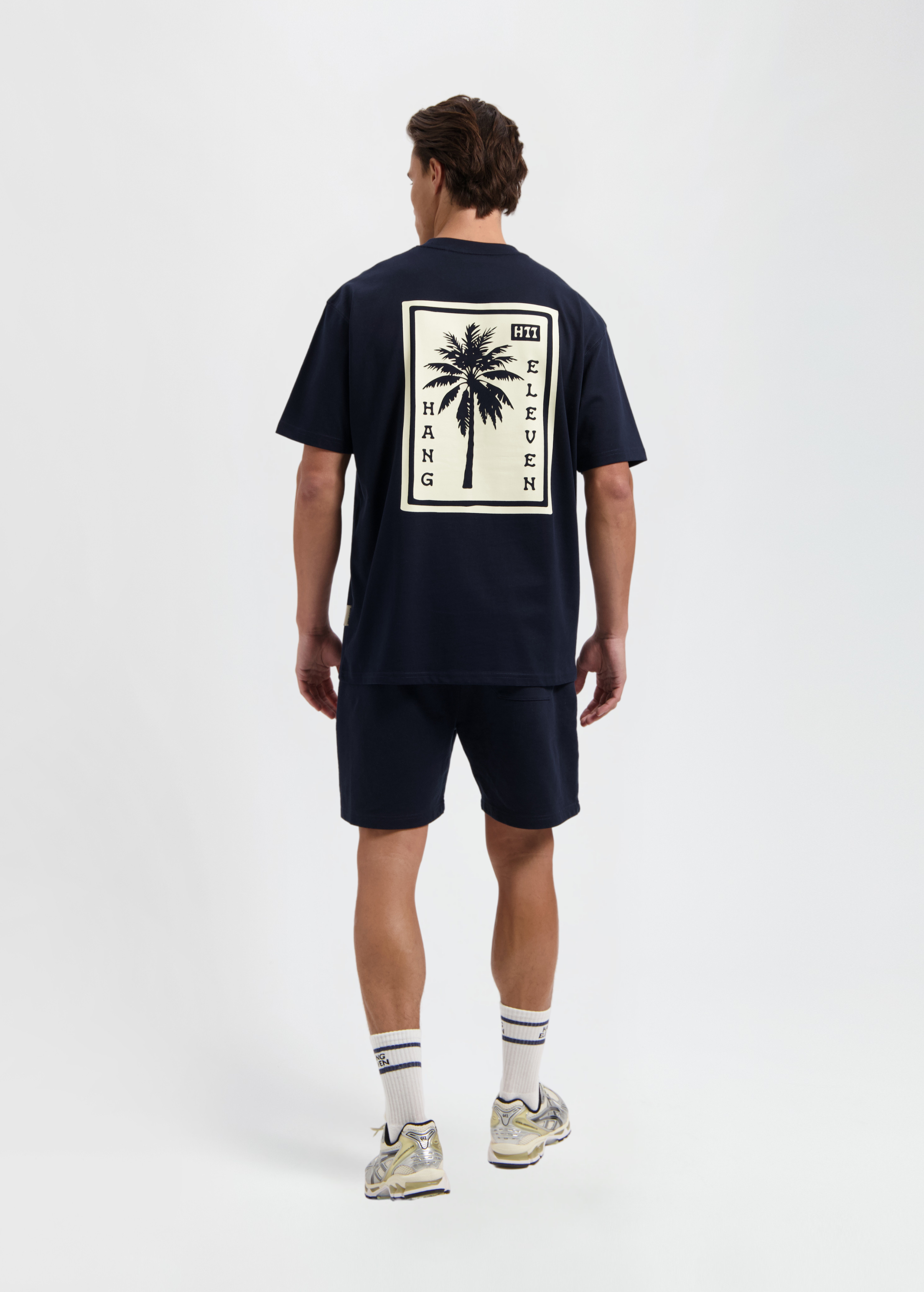 Palm Square Tee - Navy