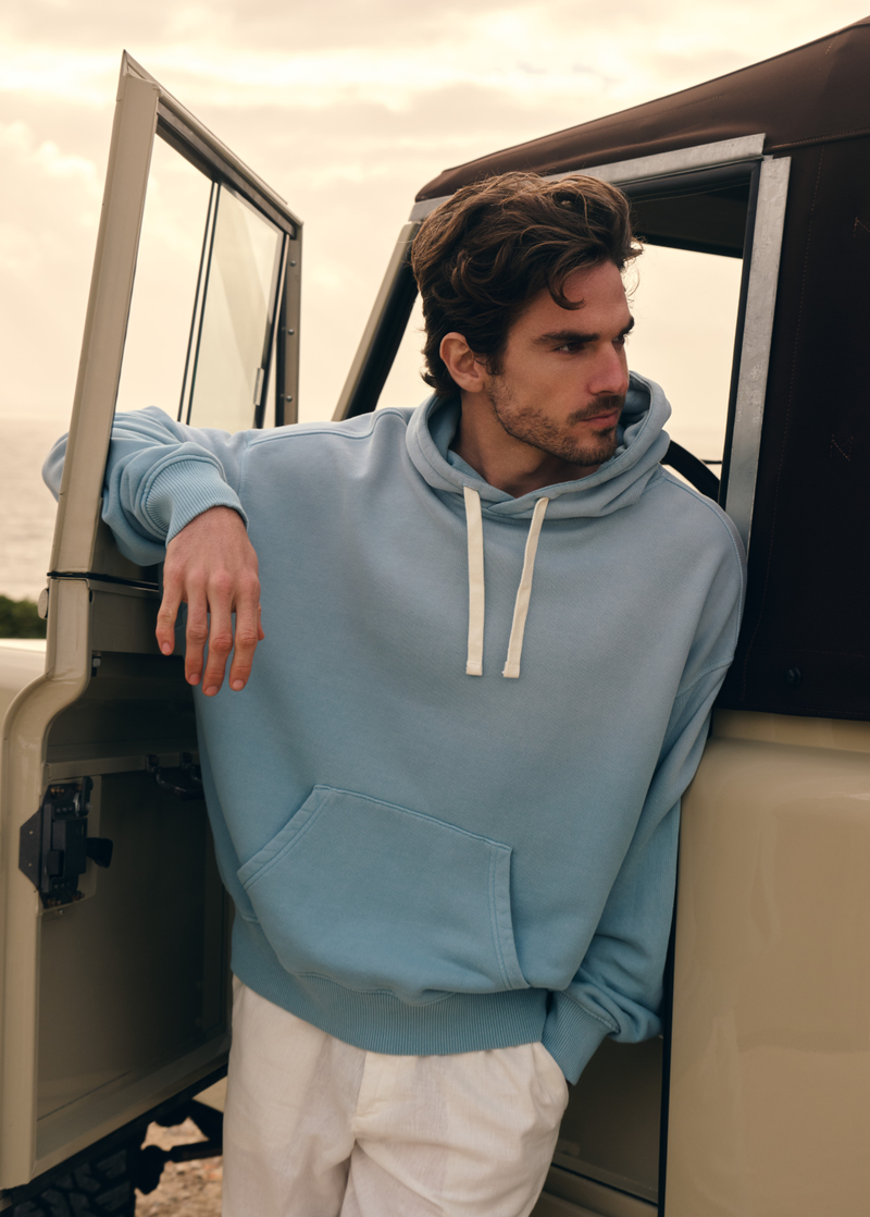 Heavy Gradient Hoodie - Light Blue
