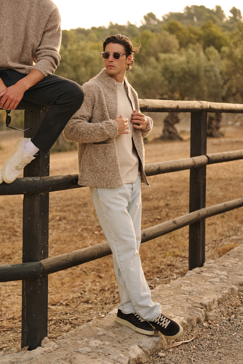Soft Zip Jacket - Taupe