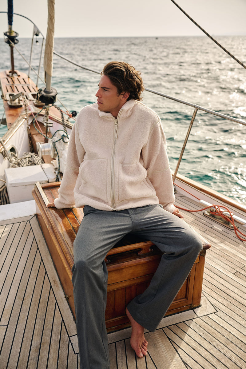 Teddy Tape Jacket - White Sand