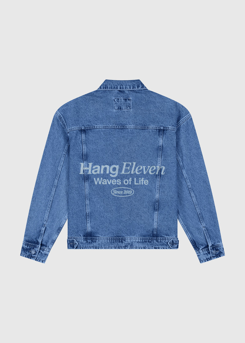 Premium Denim Jacket - Deep Blue