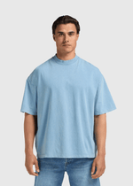 Lockeres Vintage-T-Shirt – Hellblau