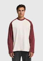 Colour Block Longsleeve - Red